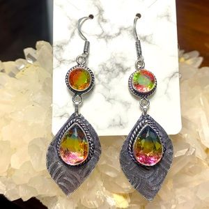 Tourmaline designed earrings